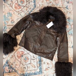 ONE OF A KIND -Sample piece Equipment Femme Rhodes 100%lamb leather jacket
